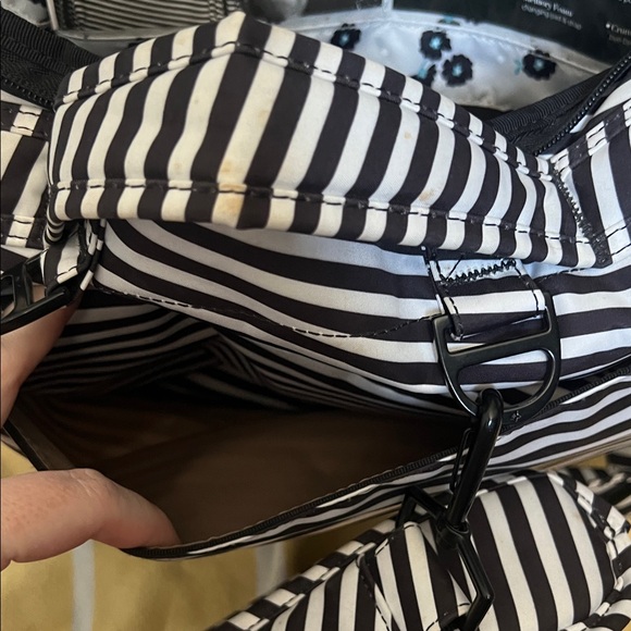 Ju-Ju-Be Black and White Striped Baby Bag - Picture 6 of 8